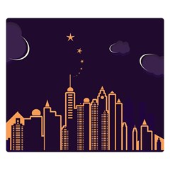 Skyscraper Town Urban Towers Double Sided Flano Blanket (small)  by Wegoenart