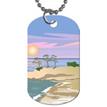 Vacation Island Sunset Sunrise Dog Tag (One Side) Front