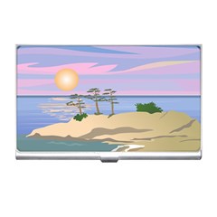 Vacation Island Sunset Sunrise Business Card Holder