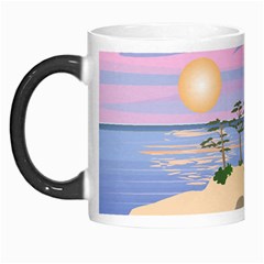 Vacation Island Sunset Sunrise Morph Mugs by Wegoenart