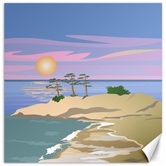 Vacation Island Sunset Sunrise Canvas 16  X 16 