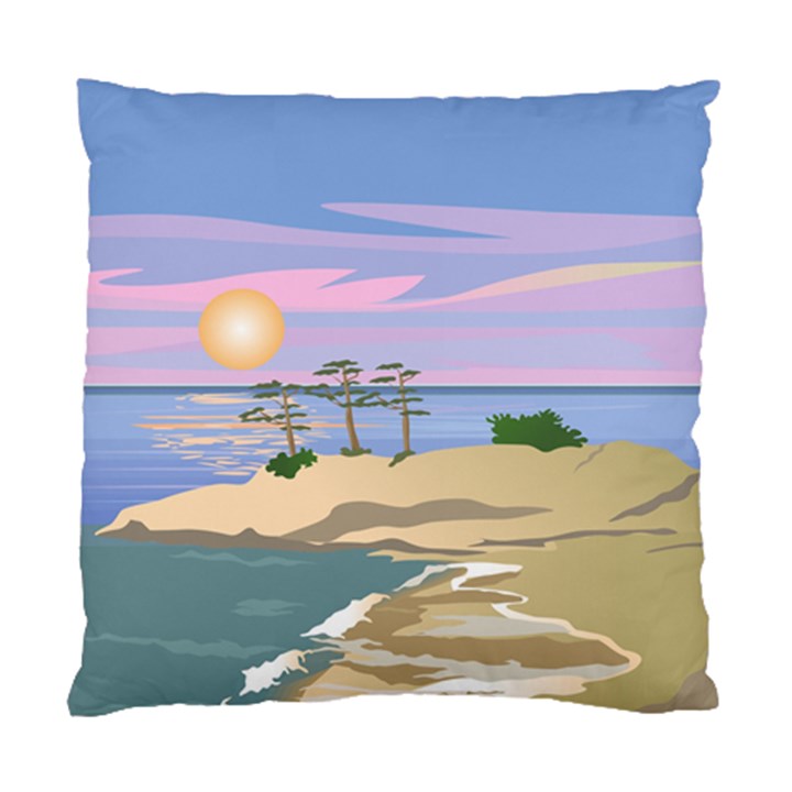 Vacation Island Sunset Sunrise Standard Cushion Case (Two Sides)