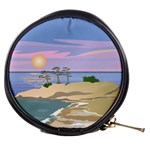 Vacation Island Sunset Sunrise Mini Makeup Bag Front