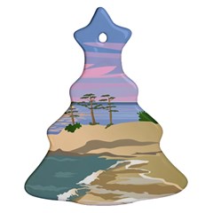 Vacation Island Sunset Sunrise Ornament (Christmas Tree) 