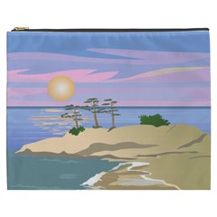 Vacation Island Sunset Sunrise Cosmetic Bag (xxxl) by Wegoenart