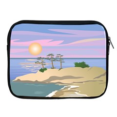 Vacation Island Sunset Sunrise Apple iPad 2/3/4 Zipper Cases