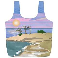 Vacation Island Sunset Sunrise Full Print Recycle Bag (xl) by Wegoenart