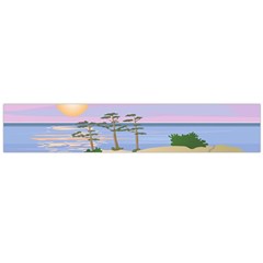 Vacation Island Sunset Sunrise Large Flano Scarf 