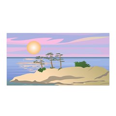 Vacation Island Sunset Sunrise Satin Wrap