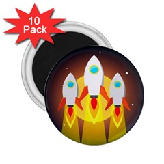 Rocket Take Off Missiles Cosmos 2 25  Magnets (10 Pack) 