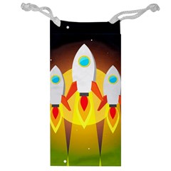 Rocket Take Off Missiles Cosmos Jewelry Bag by Wegoenart