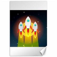 Rocket Take Off Missiles Cosmos Canvas 20  X 30 