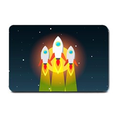 Rocket Take Off Missiles Cosmos Small Doormat 