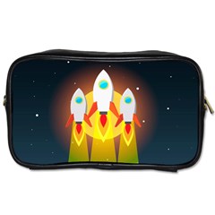 Rocket Take Off Missiles Cosmos Toiletries Bag (two Sides) by Wegoenart