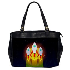 Rocket Take Off Missiles Cosmos Oversize Office Handbag by Wegoenart