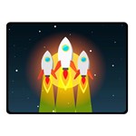 Rocket Take Off Missiles Cosmos Double Sided Fleece Blanket (Small)  45 x34  Blanket Front