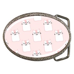 Pattern Pink Cute Sweet Fur Cats Belt Buckles by Wegoenart