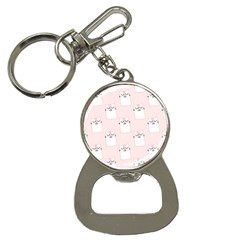 Pattern Pink Cute Sweet Fur Cats Bottle Opener Key Chain by Wegoenart