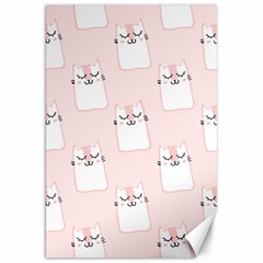 Pattern Pink Cute Sweet Fur Cats Canvas 20  X 30 