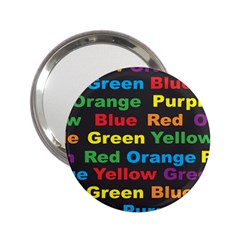 Red Yellow Blue Green Purple 2 25  Handbag Mirrors by Wegoenart