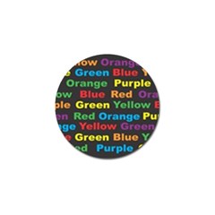 Red Yellow Blue Green Purple Golf Ball Marker (10 Pack) by Wegoenart