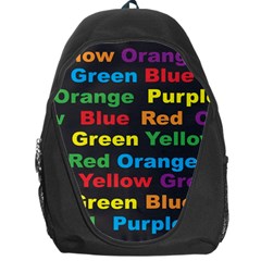 Red Yellow Blue Green Purple Backpack Bag by Wegoenart