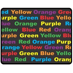 Red Yellow Blue Green Purple Double Sided Fleece Blanket (medium)  by Wegoenart