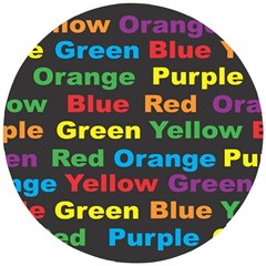 Red Yellow Blue Green Purple Wooden Puzzle Round by Wegoenart