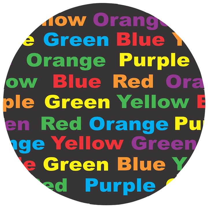 Red Yellow Blue Green Purple Wooden Puzzle Round