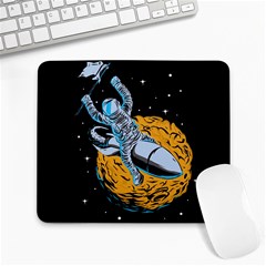 Astronaut Planet Space Science Large Mousepads by Wegoenart