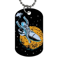 Astronaut Planet Space Science Dog Tag (one Side) by Wegoenart