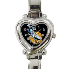 Astronaut Planet Space Science Heart Italian Charm Watch by Wegoenart