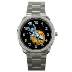 Astronaut Planet Space Science Sport Metal Watch by Wegoenart