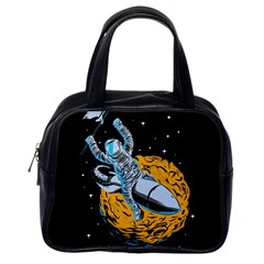 Astronaut Planet Space Science Classic Handbag (one Side) by Wegoenart