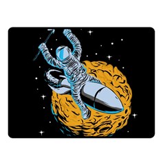 Astronaut Planet Space Science Fleece Blanket (small) by Wegoenart