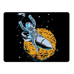 Astronaut Planet Space Science Double Sided Fleece Blanket (small)  by Wegoenart