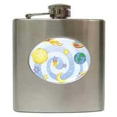 Science Fiction Outer Space Hip Flask (6 Oz) by Wegoenart