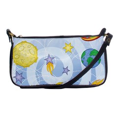 Science Fiction Outer Space Shoulder Clutch Bag by Wegoenart