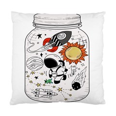 Astronaut Drawing Planet Standard Cushion Case (two Sides) by Wegoenart