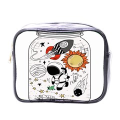 Astronaut Drawing Planet Mini Toiletries Bag (one Side) by Wegoenart