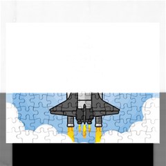 Rocket Shuttle Spaceship Science Rectangular Jigsaw Puzzl by Wegoenart