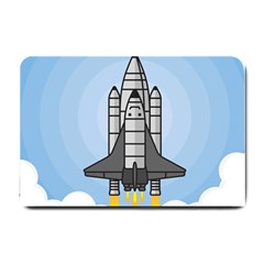 Rocket Shuttle Spaceship Science Small Doormat  by Wegoenart