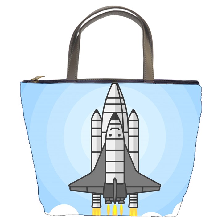 Rocket Shuttle Spaceship Science Bucket Bag