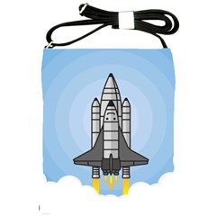 Rocket Shuttle Spaceship Science Shoulder Sling Bag by Wegoenart