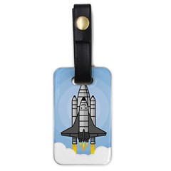 Rocket Shuttle Spaceship Science Luggage Tag (one Side) by Wegoenart