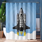 Rocket Shuttle Spaceship Science Shower Curtain 60  x 72  (Medium)  60 x72  Curtain