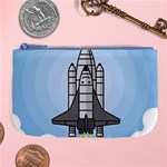 Rocket Shuttle Spaceship Science Large Coin Purse Front