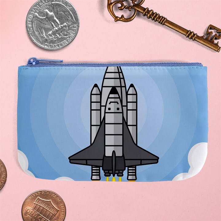 Rocket Shuttle Spaceship Science Large Coin Purse