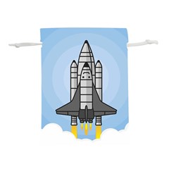 Rocket Shuttle Spaceship Science Lightweight Drawstring Pouch (s) by Wegoenart