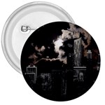 City Night Moon Skyline Skyscraper 3  Buttons Front